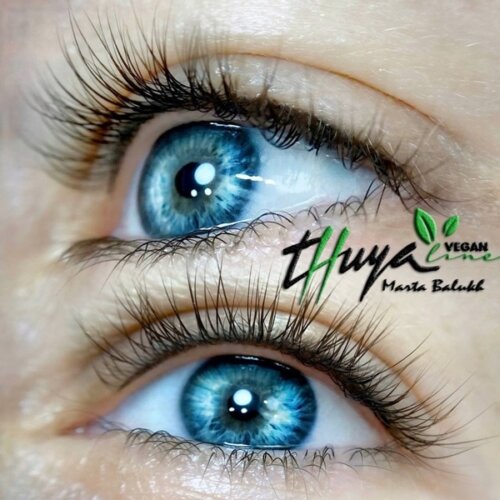 ламінування вій з комплексом Thuya Vegan Line. заживший перманент повік - міжвійка.